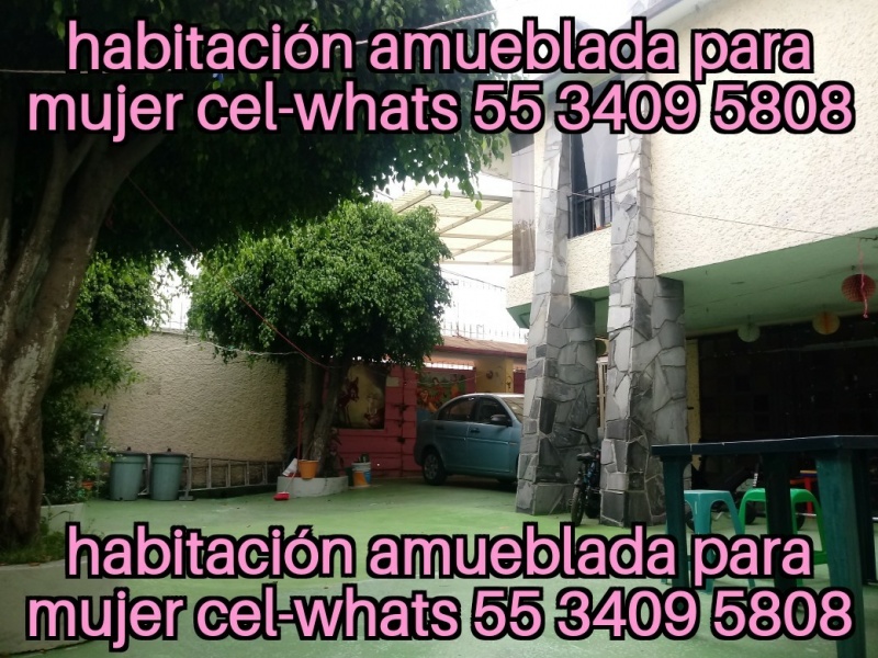 Cuarto para dama; cuarto dama; habitacion dama; departamento dama; recamara para dama; cuarto para mujer; habitacion para mujer; recamara para mujer; departamento para mujer;