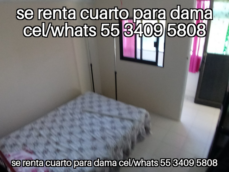 Cuarto para dama; cuarto dama; habitacion dama; departamento dama; recamara para dama; cuarto para mujer; habitacion para mujer; recamara para mujer; departamento para mujer;